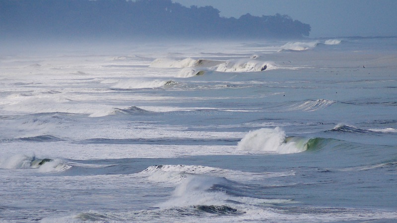 Big waves breaking on the beach at Playa Hermosa near Jacó, Costa Rica